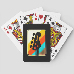Jeu De Cartes Cadeau de Noël Retro Vintage Guitare Player