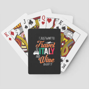 Jeu De Cartes Cadeau de Noël   Voyage en Italie et vin à propos 
