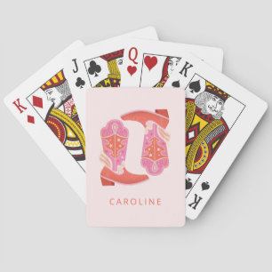 Jeu De Cartes Cadeau de nom de fête de Bachelorette de Cowgirl d