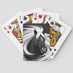 Jeu De Cartes Cadeau de poker Black Horse pour les joueurs de ca