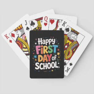 Jeu De Cartes Cadeau De Vie De L'Enseignant Heureux Premier Jour