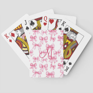 Jeu De Cartes Cadeau esthétique de lettre initiale de monogramme