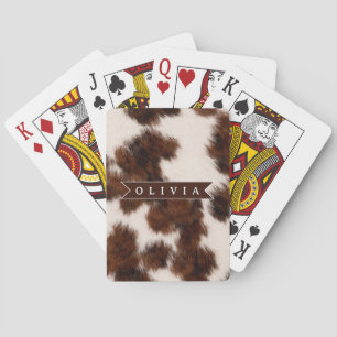 Jeu De Cartes Cadeau personnalisé de style western cowgirl avec