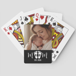 Jeu De Cartes Cadeau photo de empreintes de bébé établies par ma