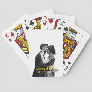 Jeu De Cartes Cadeau Photo de mariage personnalisée