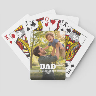 Jeu De Cartes Cadeau photo père-enfant établi Papa