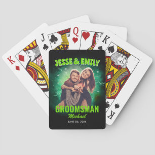 Jeu De Cartes Cadeau pour garçons d'honneur Photo personnalisée