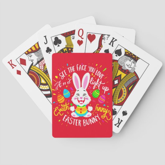 Jeu De Cartes Cadeaux d'amour de Rabbit de Pâques (dos)