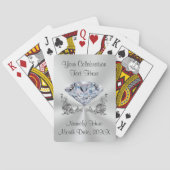 Jeu De Cartes Cadeaux de mariage personnalisés Diamond pour les (dos)