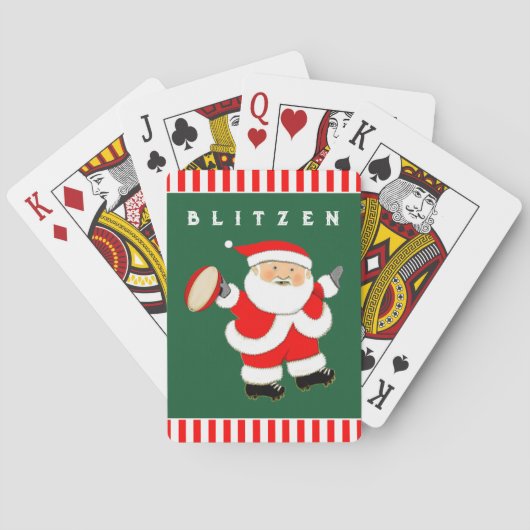 Jeu De Cartes Cadeaux de Noël de rugby (dos)