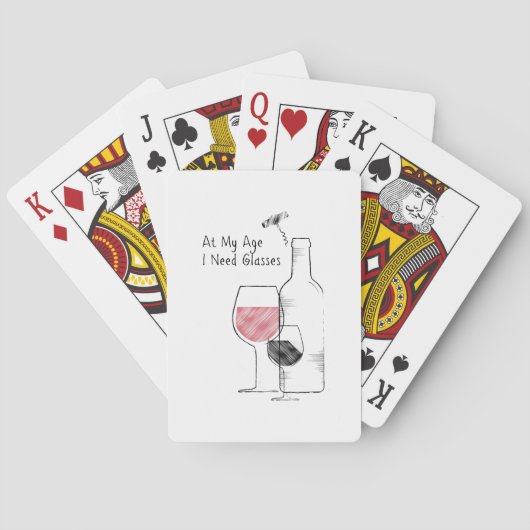 Jeu De Cartes Cadeaux drôles d'amateur de vin (dos)