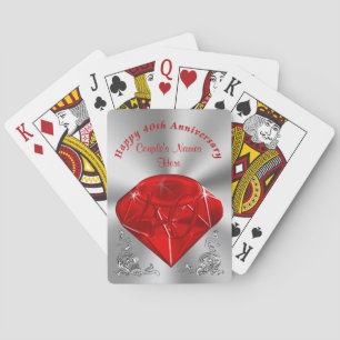 Jeu De Cartes Cadeaux du 40e anniversaire moins chers Cartes PER