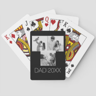 Jeu De Cartes Cadeaux Photo Année de Fondation Papa Moderne
