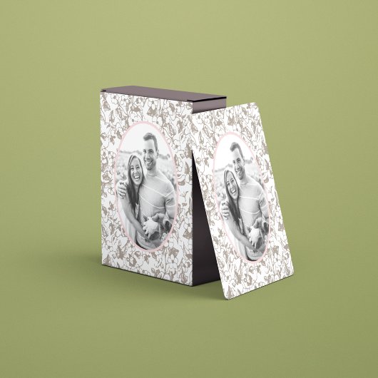 Jeu De Cartes Cadre photo de fleurs