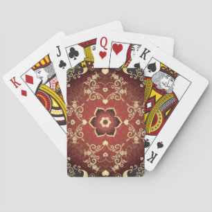 Jeu De Cartes Cadre rond Valentine violet or