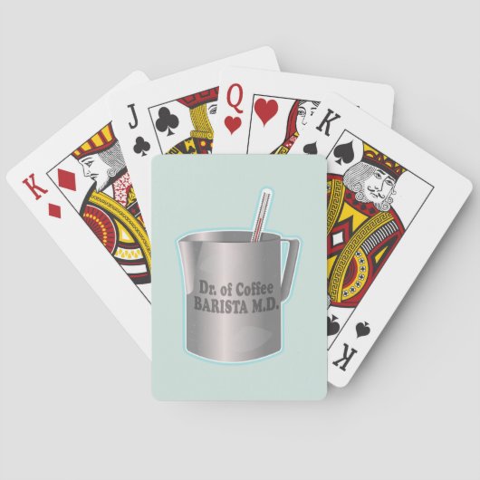 Jeu De Cartes Café Barista faisant drôle docteur (dos)