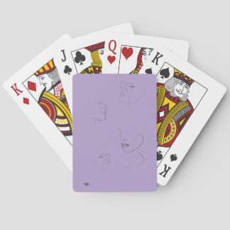 Jeu De Cartes Cahier de style esquisse violet – Couverture rigid