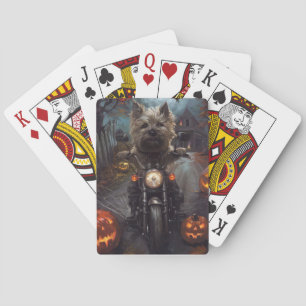 Jeu De Cartes Cairn Terrier à moto Halloween effrayant