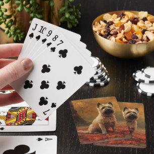 Jeu De Cartes Cairn Terrier en automne Leaves automne Inspire