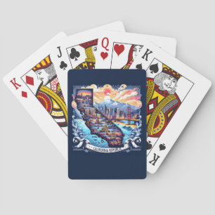 Jeu De Cartes California Map Vector Art