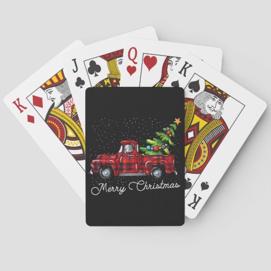 Jeu De Cartes Camion de ramassage de Buffalo Rouge avec char de (dos)