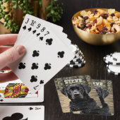 Jeu De Cartes Camo Black Lab Chien race Nom animal (In Situ)