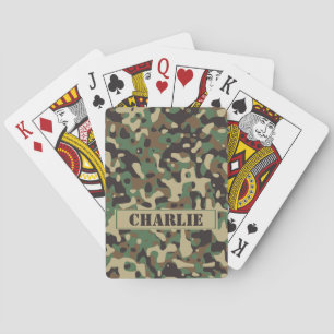 Jeu De Cartes Camo camouflage motif nom personnalisé