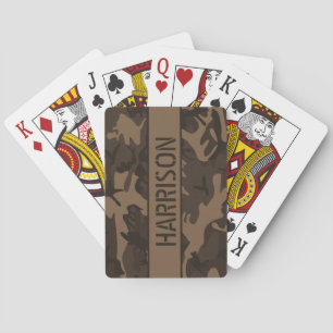 Jeu De Cartes Camo Personnalisé Brown