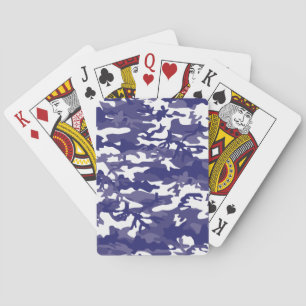 Jeu De Cartes Camouflage bleu
