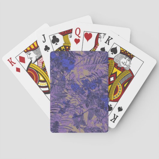Jeu De Cartes Camouflage contre fleur bleue (dos)