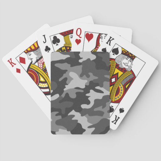 Jeu De Cartes Camouflage gris foncé (dos)