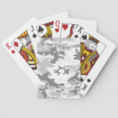 Jeu De Cartes Camouflage gris neige d'hiver, Militaire, Armée (dos)