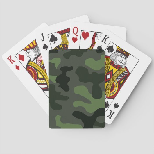 Jeu De Cartes camouflage gris vert foncé no.14 imprimer (dos)