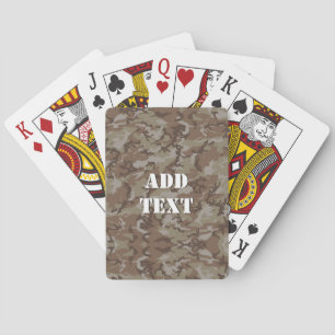 Jeu De Cartes Camouflage militaire du désert de Woodland