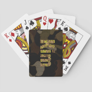 Jeu De Cartes Camouflage militaire personnalisé Police Kim