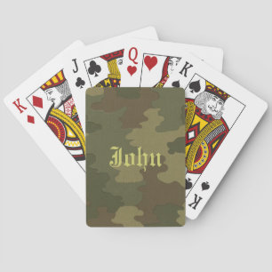 Jeu De Cartes Camouflage noir personnalisé Jouer aux cartes