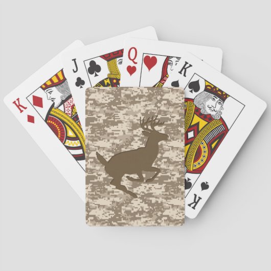 Jeu De Cartes Camouflage numérique du désert Motif de caméra de  (dos)