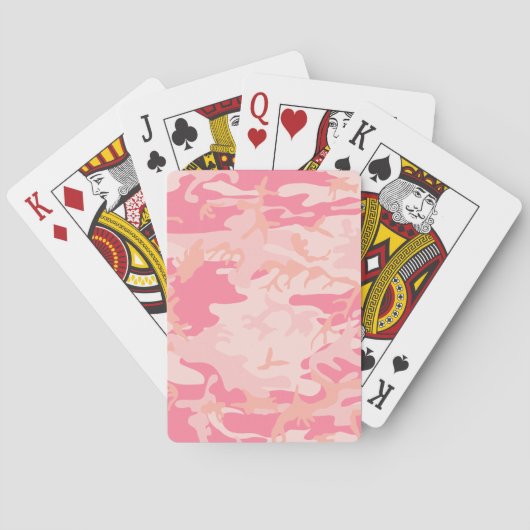 Jeu De Cartes Camouflage rose, Armée (dos)