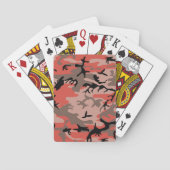 Jeu De Cartes Camouflage rouge et Brown, Armée (dos)