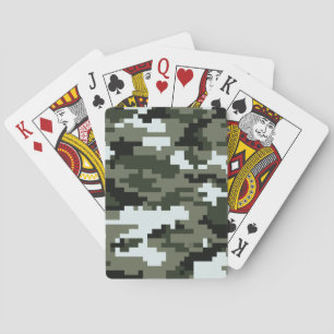 Jeu De Cartes Camouflage urbain numérique à 8 bits / Camo