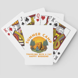 Jeu De Cartes Camp d'été en voyage avec un chat