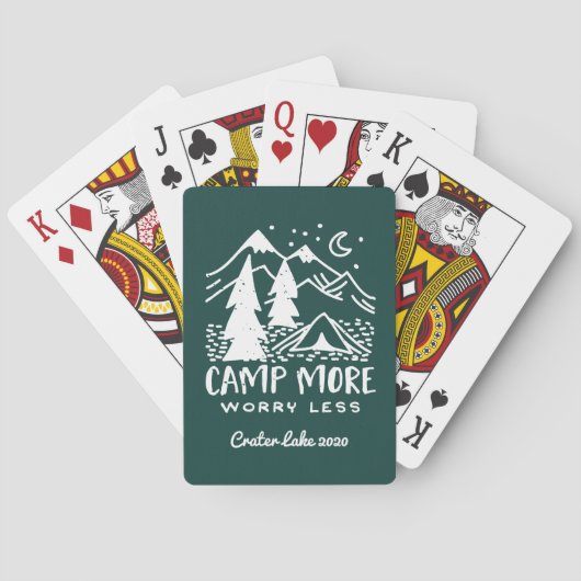 Jeu De Cartes Camp Plus, S'Inquiéter Moins | Camping personnalis (dos)