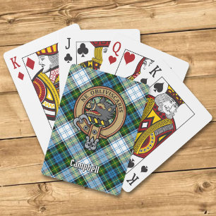 Jeu De Cartes Campbell Crest au-dessus de Tartan