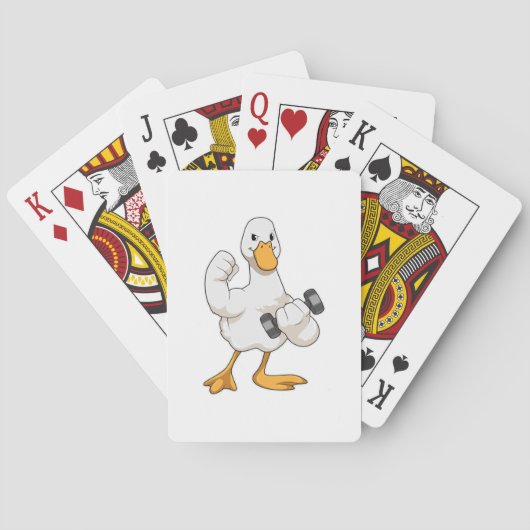 Jeu De Cartes Canard à Bodybuilding avec Dumbbell (dos)