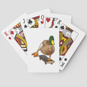 Jeu De Cartes Canard comme patineur avec skateboard