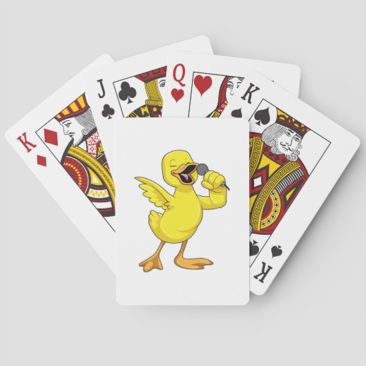 Jeu De Cartes Canard en chanteur avec microphone (dos)