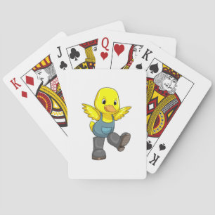 Jeu De Cartes Canard en fermier avec des bottes