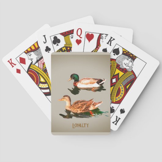Jeu De Cartes Canards colverts. Loyauté (dos)