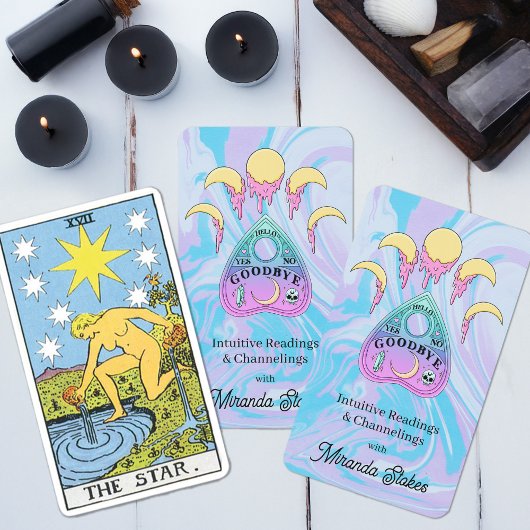 Jeu De Cartes Candy Moon Phases Planchette rose et bleu Mystique