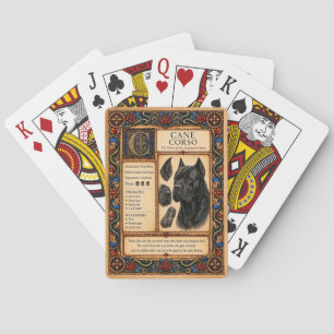 Jeu De Cartes Cane Corso, Art du Bestiaire Médiéval